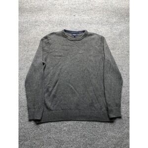 Croft & Barrow Sweater Mens XL Gray Crewneck Knit Pullover Casual Solid